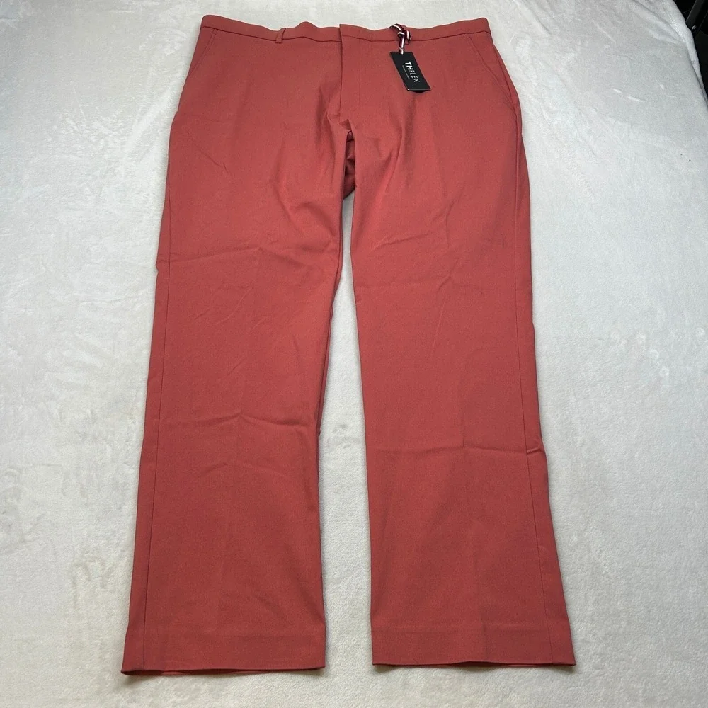 Tommy Hilfiger Performance‎ Pants Mens 40x30 Red Modern-Fit Flex Stretch NEW